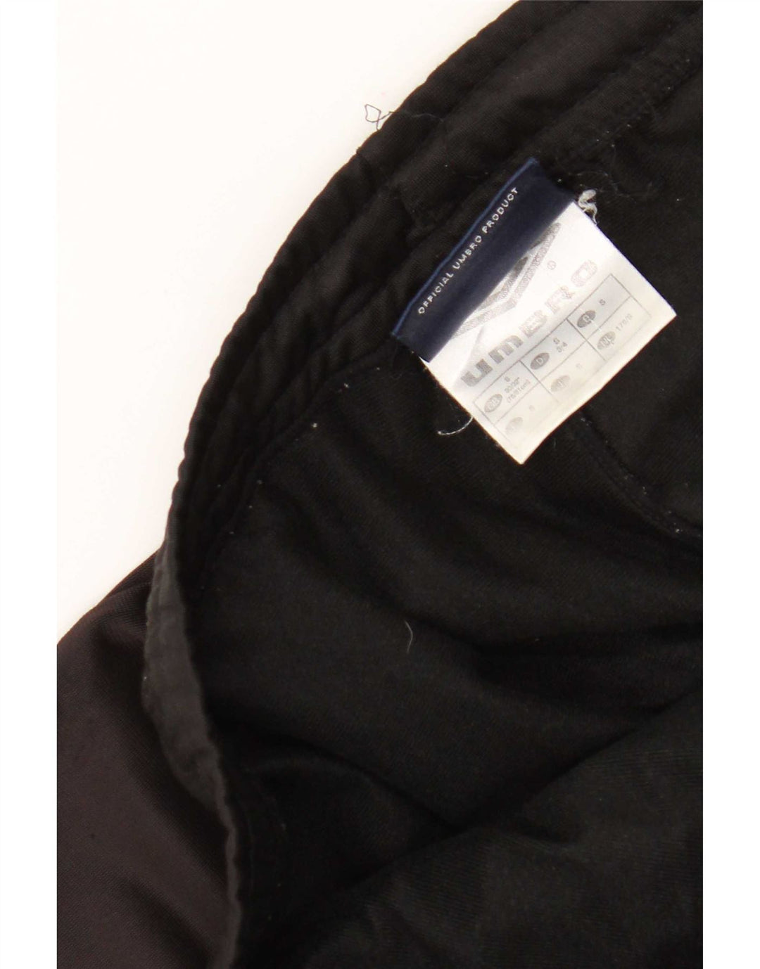Calça de treino masculina Umbro pequena preta de poliéster