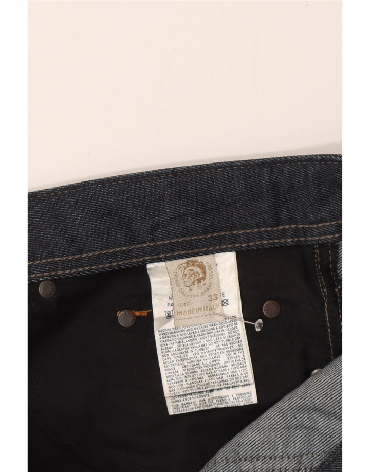 Diesel Mens Straight Jeans W33 L34 Azul Marinho Algodão