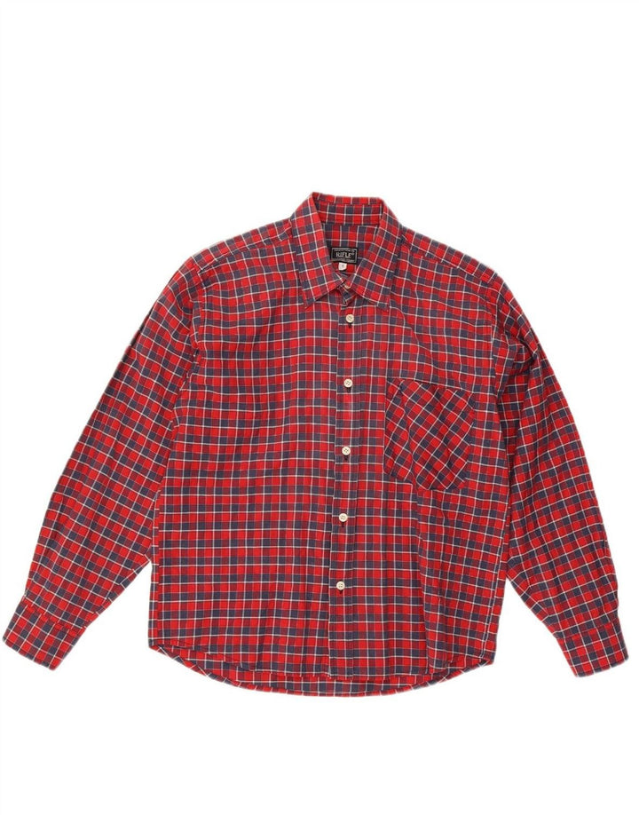 Camisa masculina RIFLE pequena xadrez vermelha