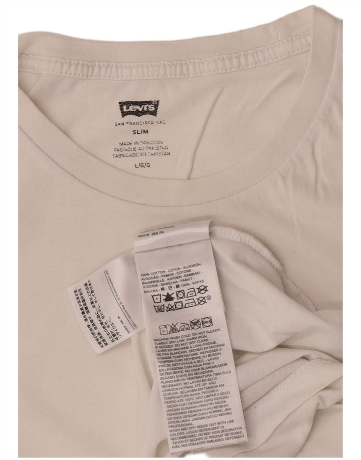 Camiseta masculina Levi's Top grande de algodão branco