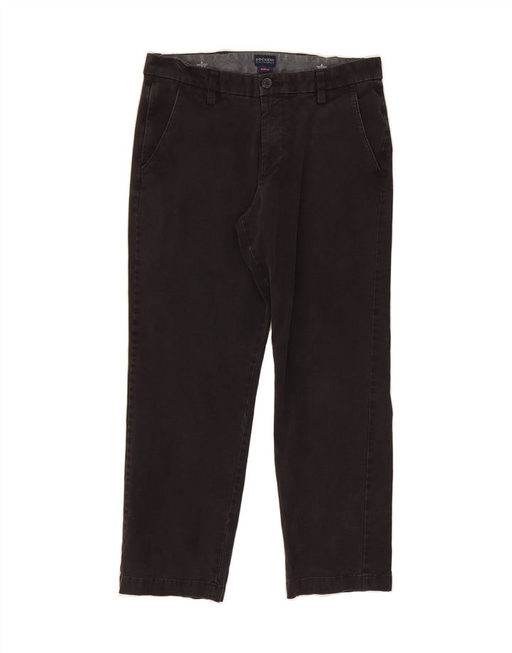 DOCKERS Mens Slim Fit Chino Trousers W32 L26 Black Cotton Vintage Dockers and Second-Hand Dockers from Messina Hembry 