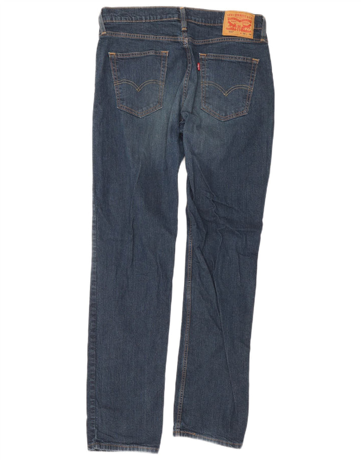 Levi's Masculino 514 Straight Jeans W34 L34 Azul Marinho Algodão