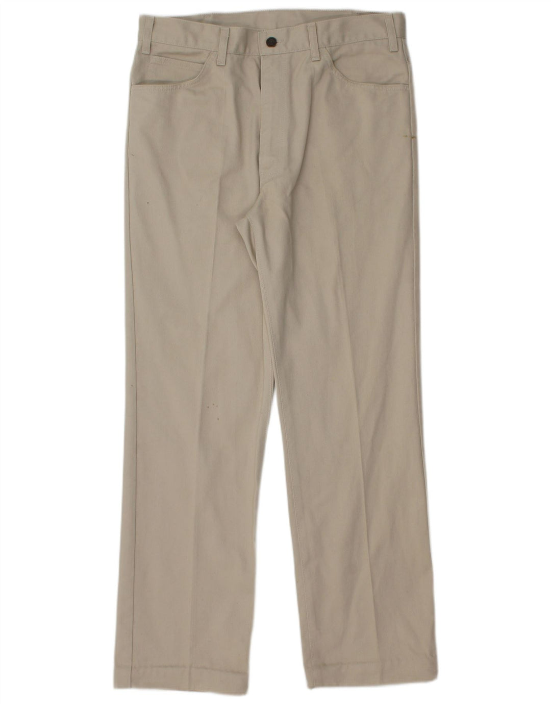 Calça casual reta masculina LEVI'S Sta-Prest W34 L31 algodão bege