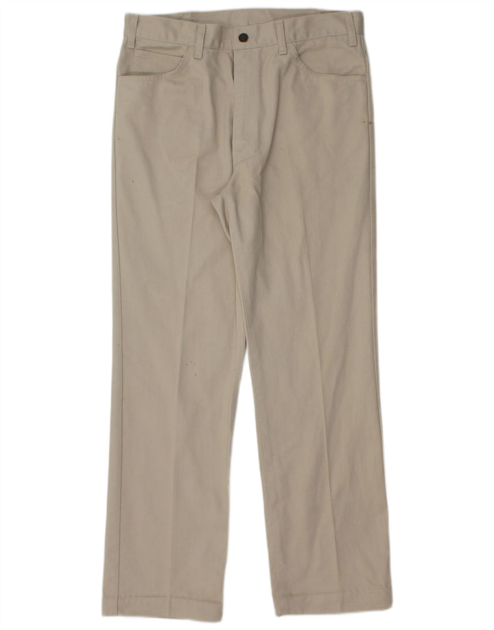 Calça casual reta masculina LEVI'S Sta-Prest W34 L31 algodão bege