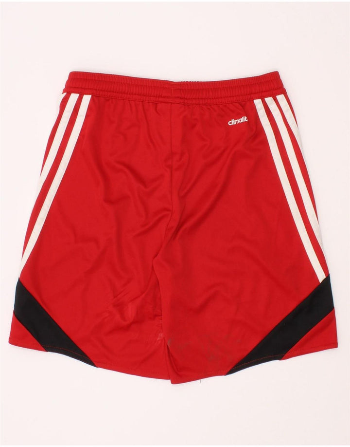 Shorts esportivos Adidas Boys Climalite 9-10 anos médio vermelho colorblock