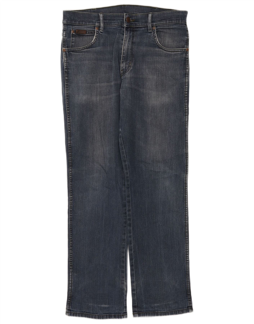 WRANGLER Masculino Texas Stretch Straight Jeans W32 L30 Azul Algodão