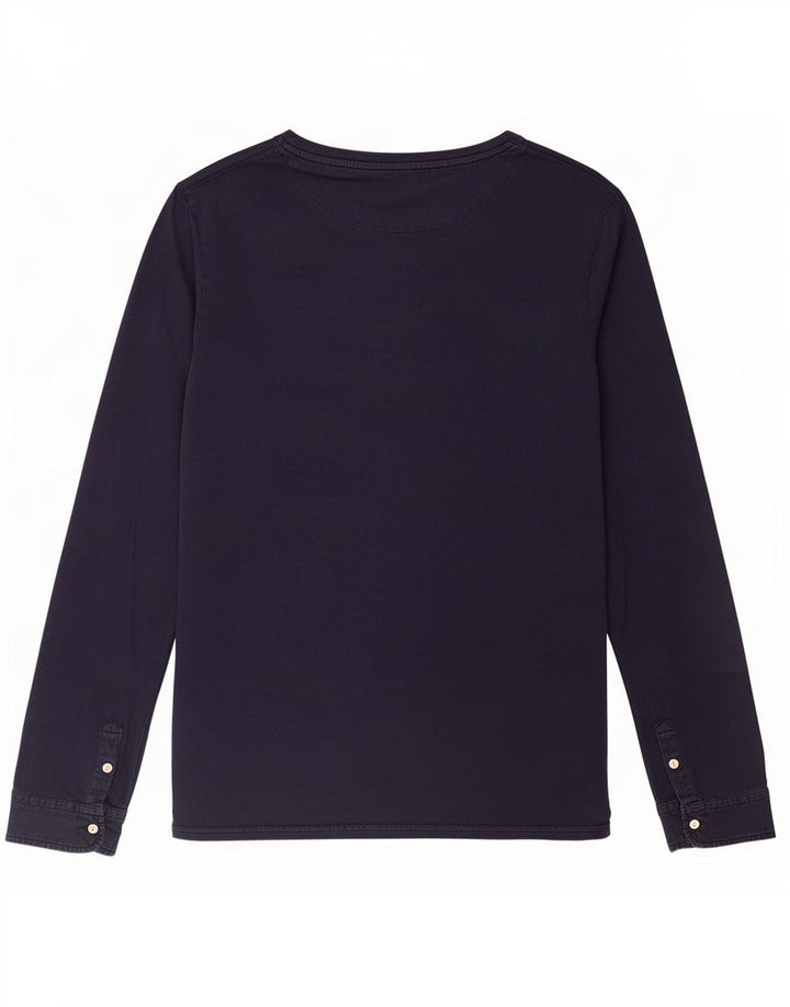 Scotch & Soda Camiseta masculina de manga comprida grande algodão azul marinho