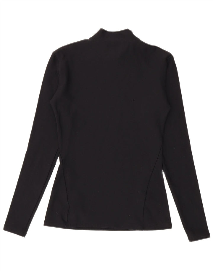 Under Armour Feminino Cold Gear Top Manga Longa Reino Unido 12 Médio Preto Nylon