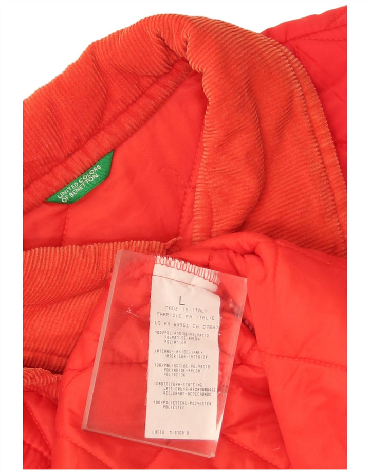Casaco acolchoado Benetton Boys 13-14 anos grande poliamida vermelha