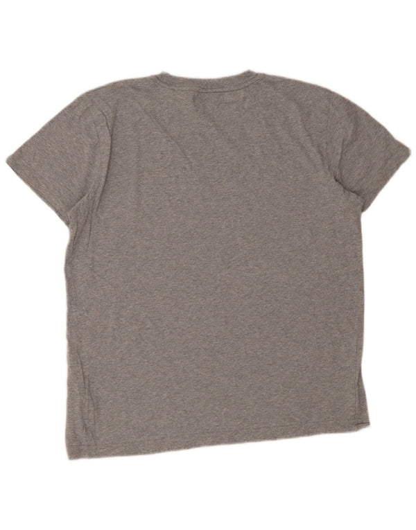 Camiseta masculina Gant com estampa gráfica grande algodão cinza