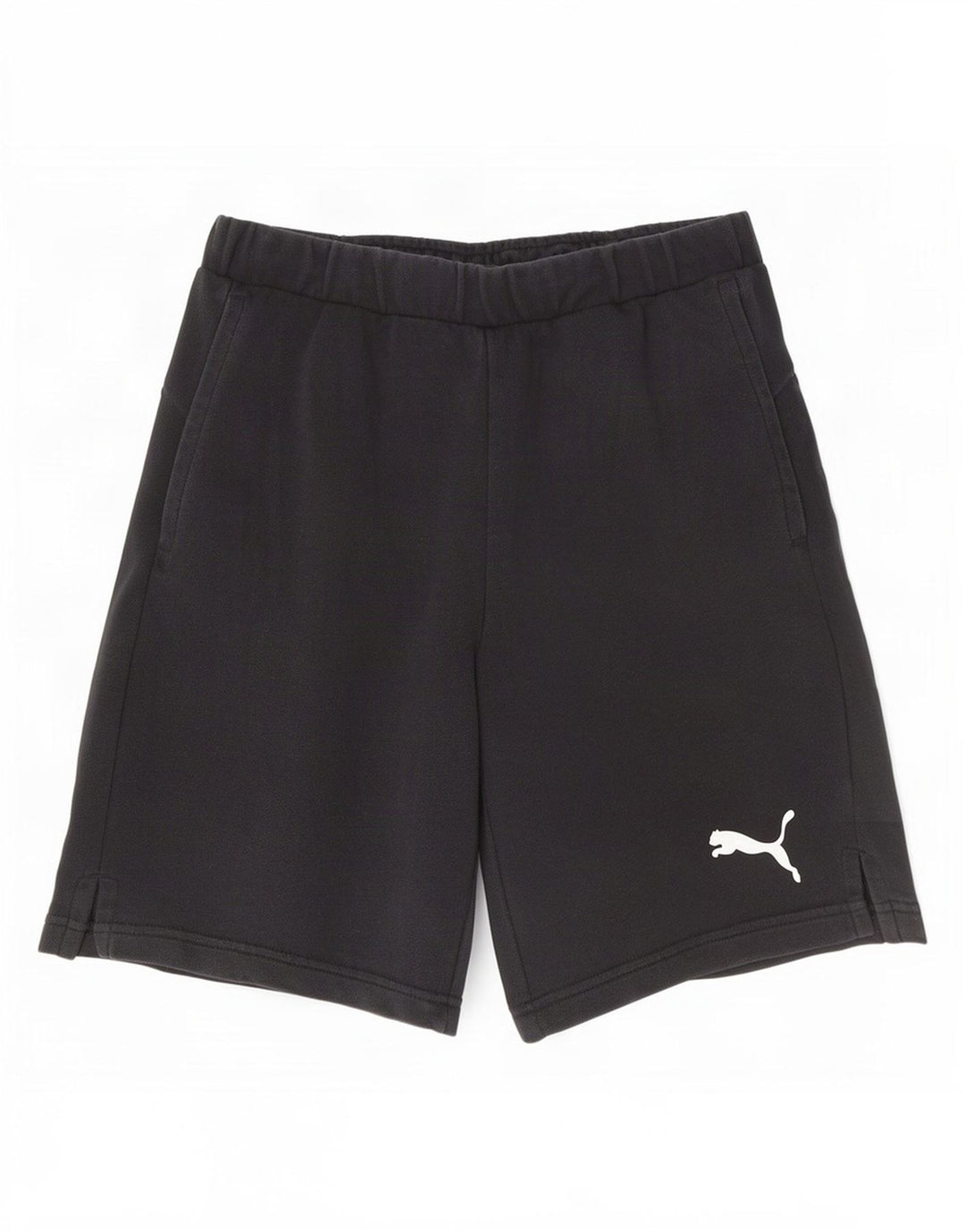 Shorts esportivos masculinos Puma pequeno algodão preto