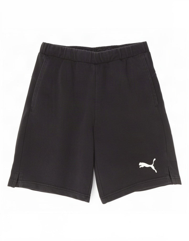 Shorts esportivos masculinos Puma pequeno algodão preto