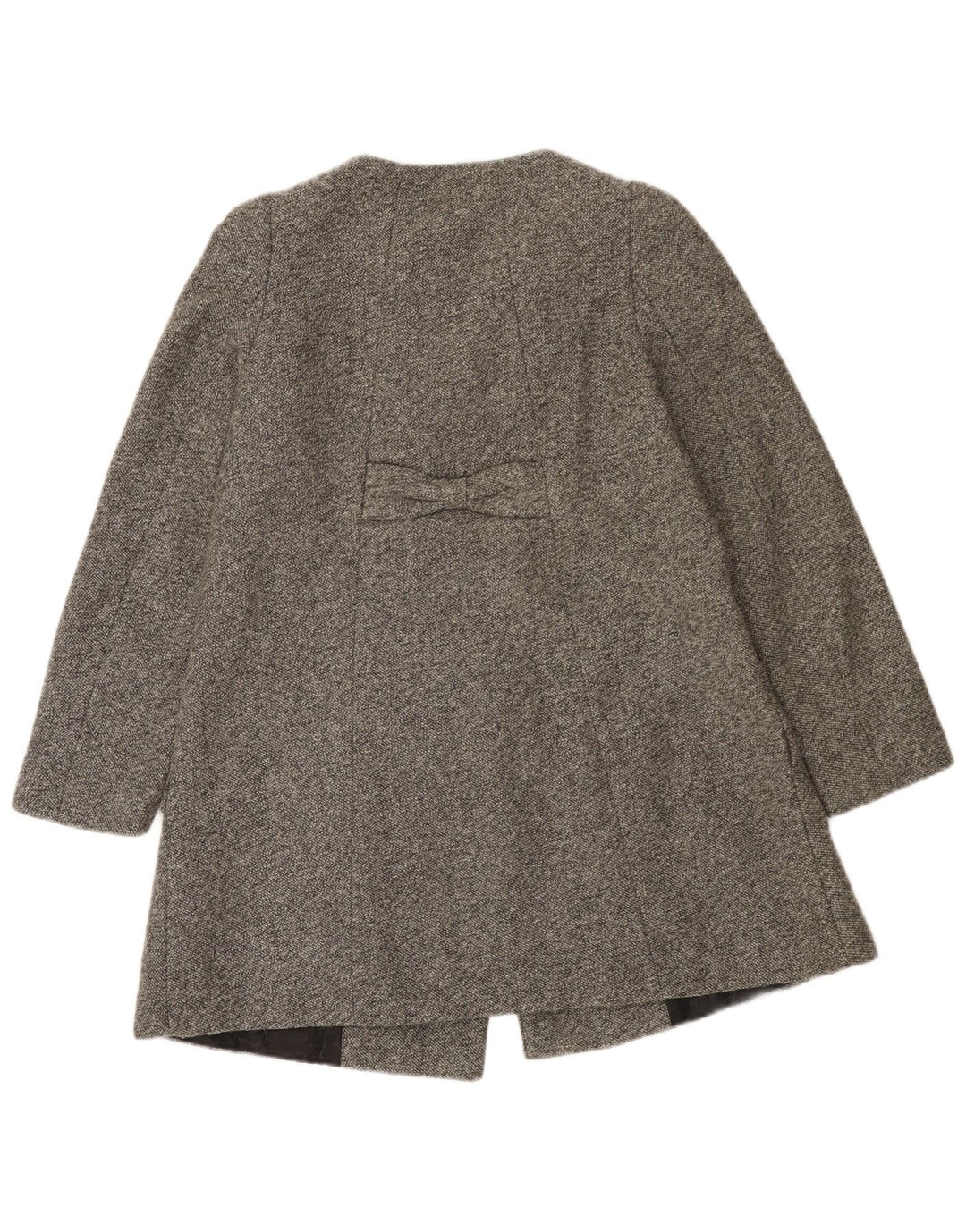 Zara Womens Double Breasted Coat UK 8 Pequeno Poliéster Cinza