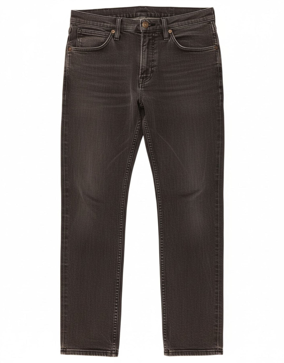 WRANGLER Masculino Bostin Slim Jeans W31 L30 Algodão Cinza