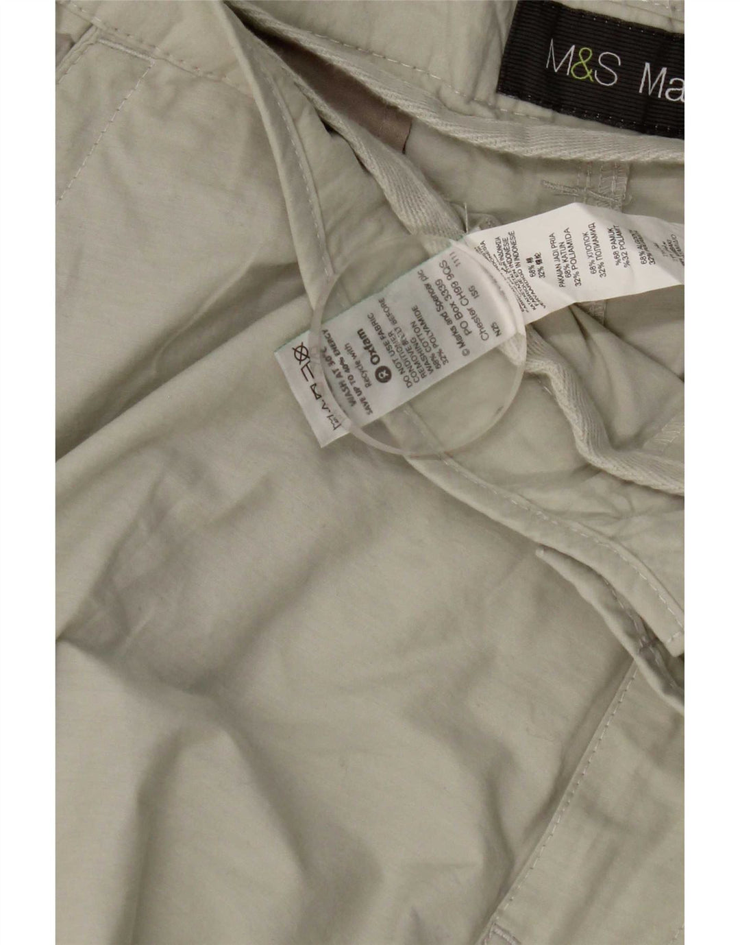 Bermuda cargo masculina Marks & Spencer W38 XL algodão bege
