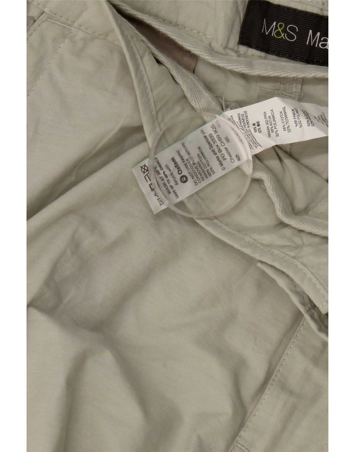 Bermuda cargo masculina Marks & Spencer W38 XL algodão bege