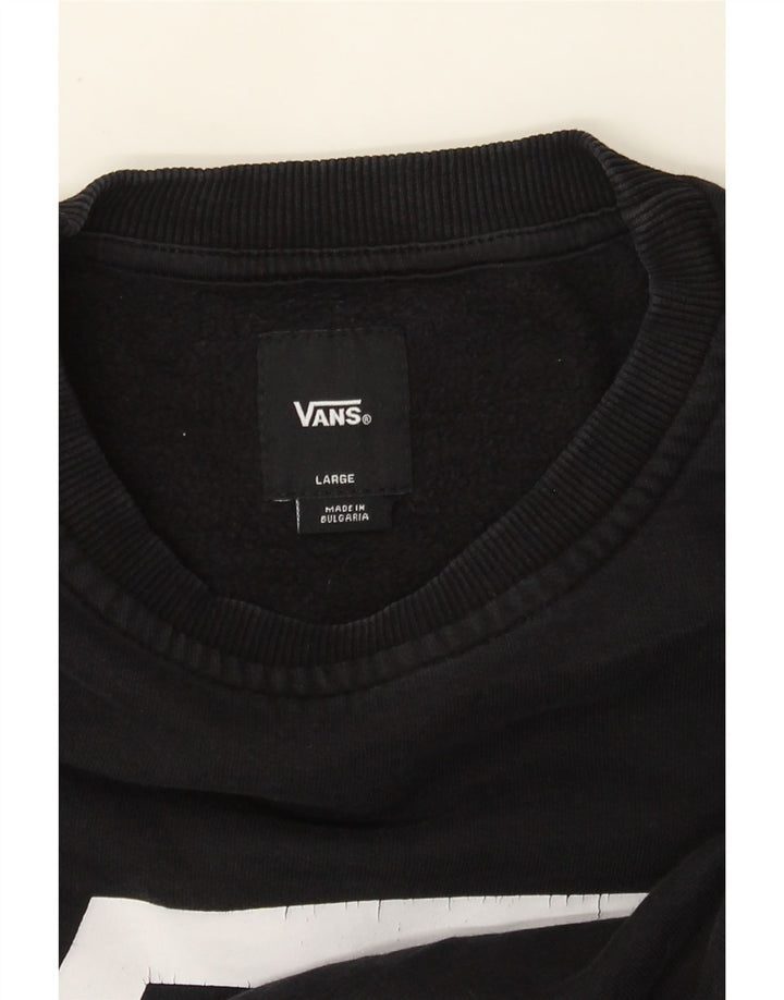 Vans Mens Graphic Moletom Jumper Grande Preto