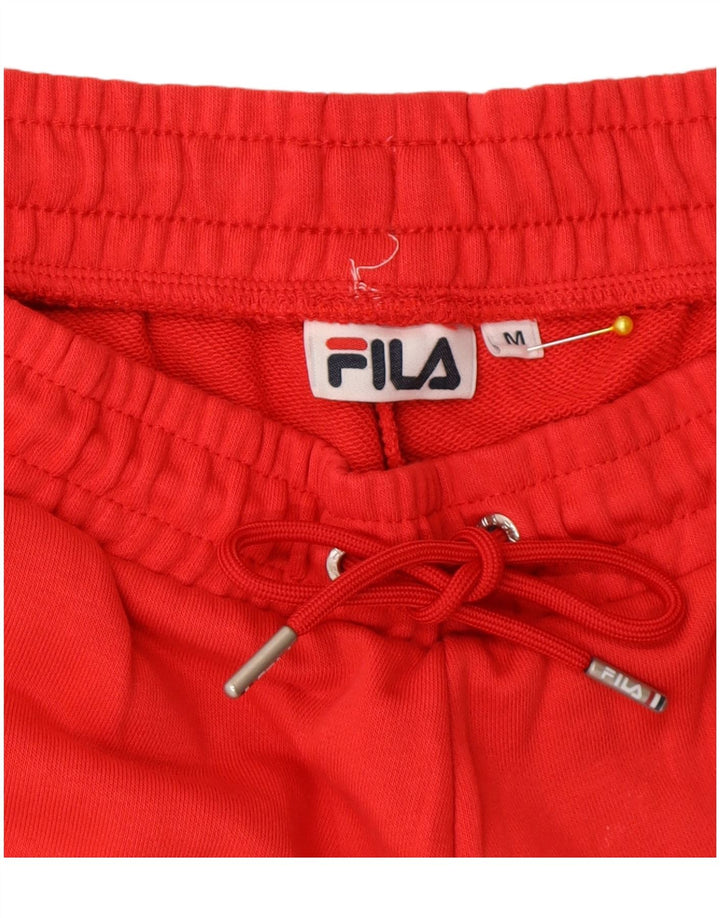 Fila Mens Graphic Sport Shorts Médio Algodão Vermelho