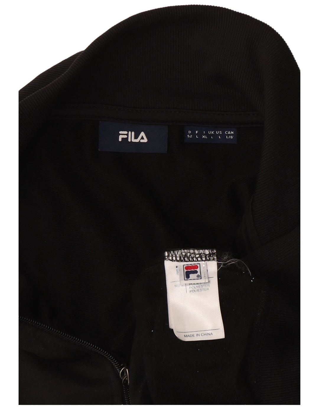 Fila Mens Tracksuit Top Jacket Grande Preto Colourblock Poliéster
