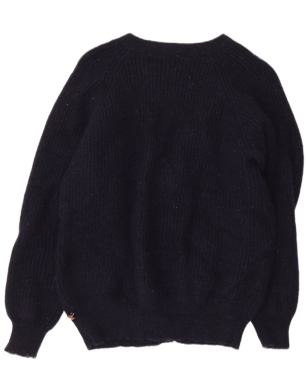 Suéter cardigã feminino AMERICA IT 52 2XL lã azul marinho
