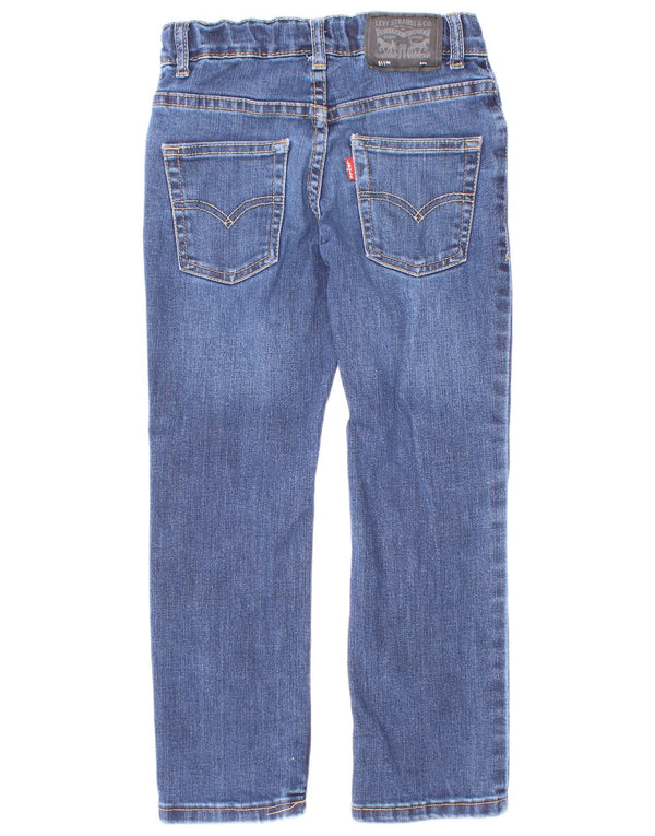Levi's Boys Straight Jeans 5-6 Anos W22 L20 Azul Algodão