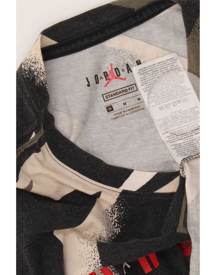 Camiseta Jordan Masculina Standard Fit Graphic Top Médio Multicolorido Geométrico