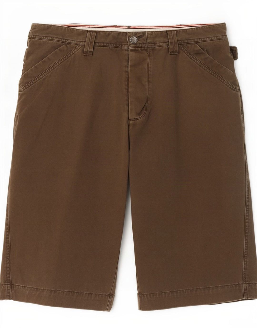Shorts casuais masculinos Fat Face W36 grande algodão marrom