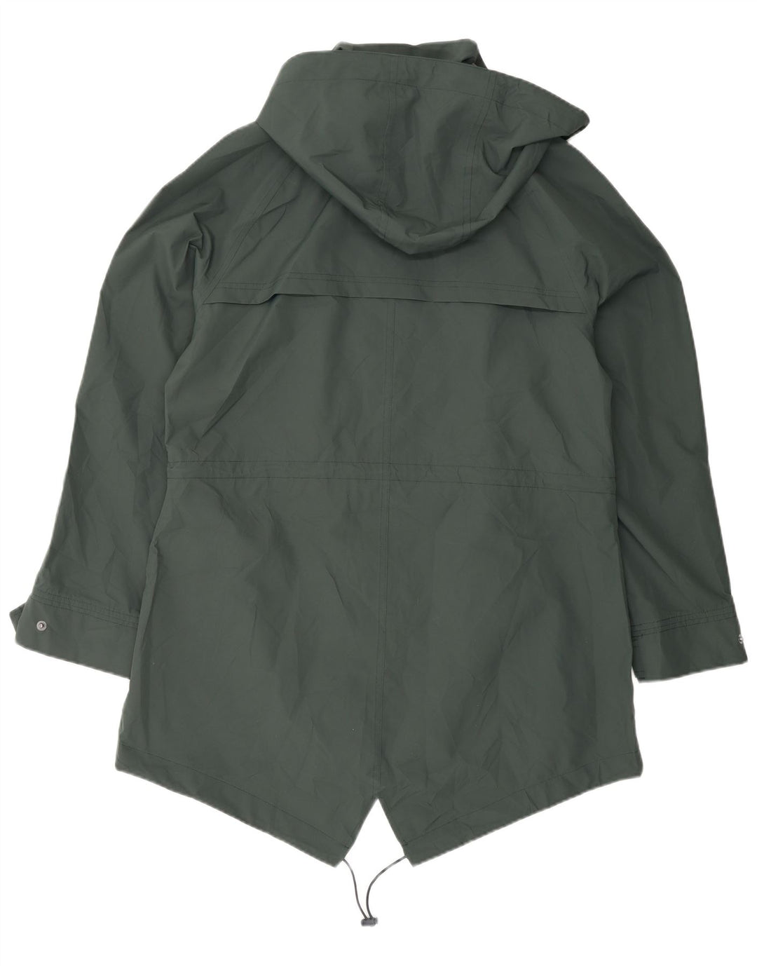 Capa de chuva feminina com capuz Marks & Spencer Reino Unido 14 grande poliéster verde
