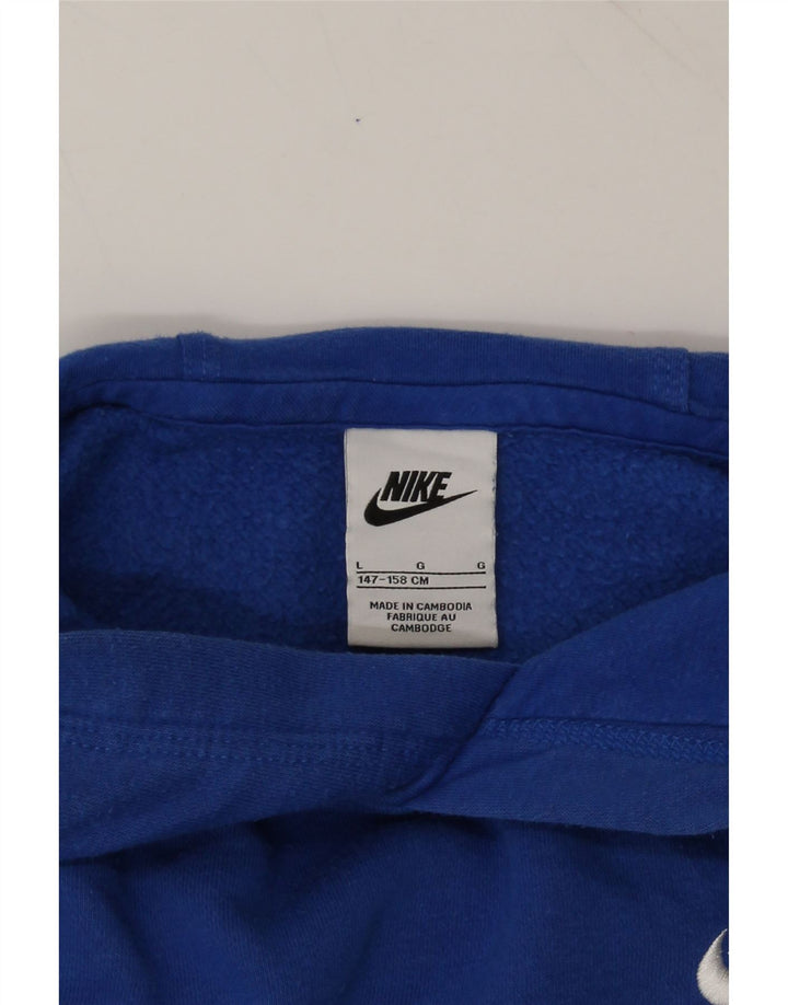 NIKE Boys Hoodie Jumper 12-13 Years Large  Blue Cotton Vintage Nike and Second-Hand Nike from Messina Hembry 