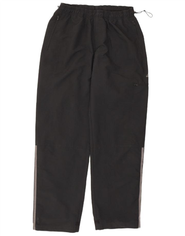 Adidas Mens Treino Calças Grandes Esportes Pretos De Poliéster