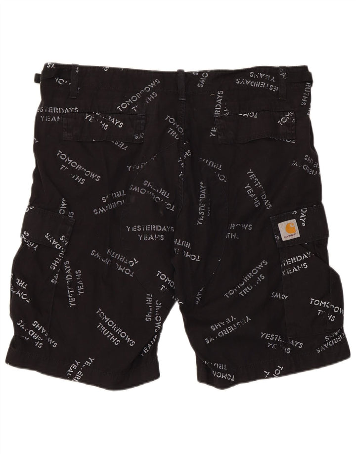 Shorts cargo masculino gráfico CARHARTT W34 grande algodão preto