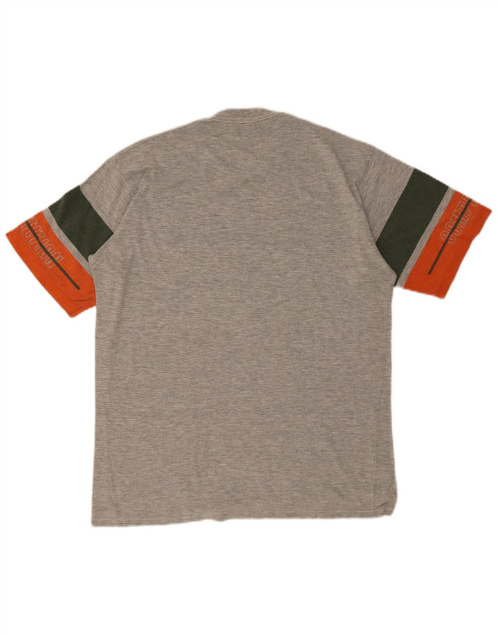 Camiseta gráfica masculina Asics Top cinza médio Colourblock