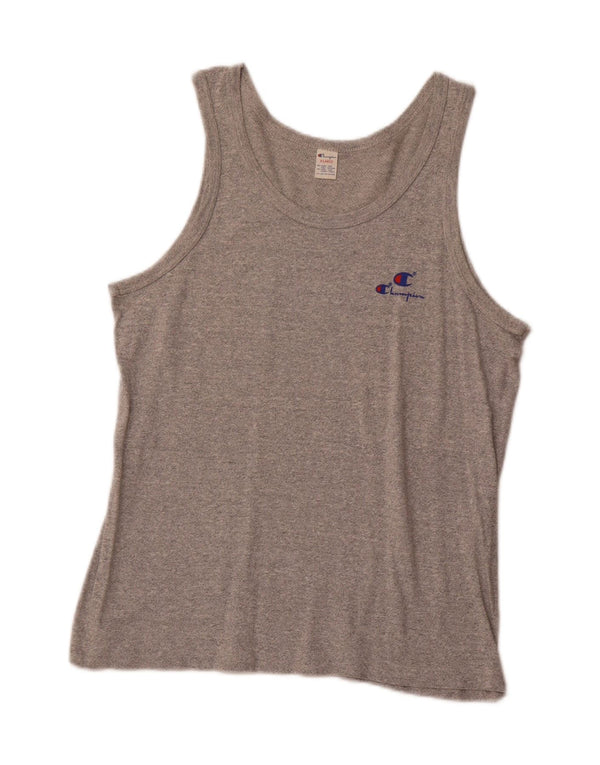 Colete feminino CHAMPION UK 18 XL cinza manchado de algodão esportivo