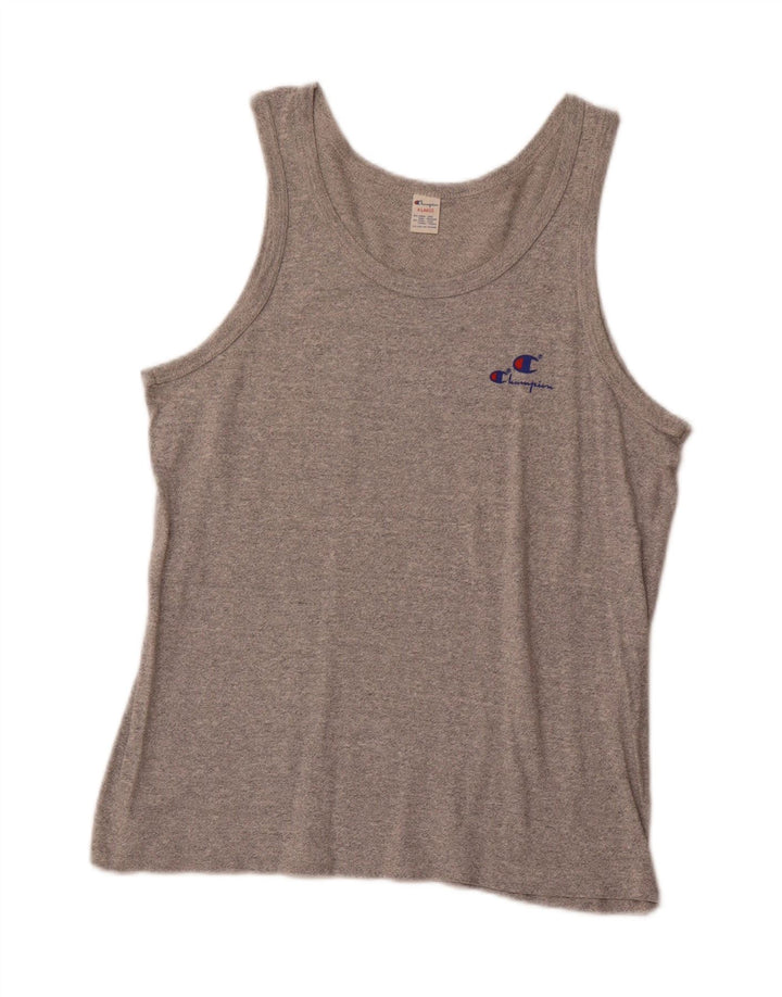 Colete feminino CHAMPION UK 18 XL cinza manchado de algodão esportivo