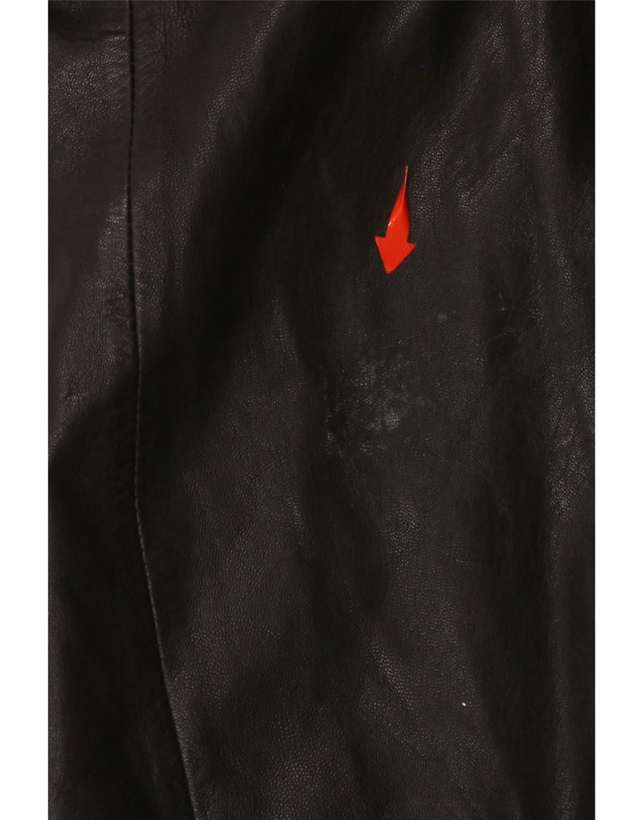 Casaco de couro feminino VINTAGE IT 48 XL preto