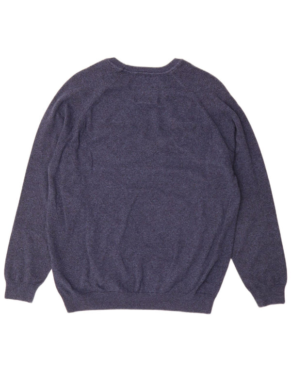 Suéter masculino Superdry com gola canoa 2XL algodão azul marinho
