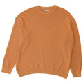 Zara Suéter masculino com gola redonda, grande algodão laranja