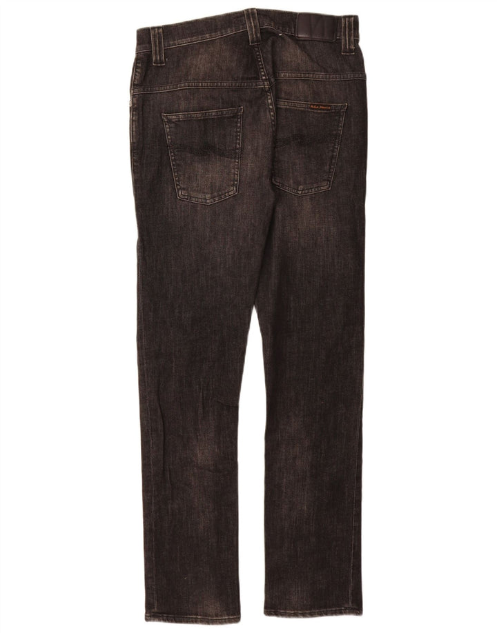 NUDIE Jeans Slim Feminino W30 L30 Algodão Cinza