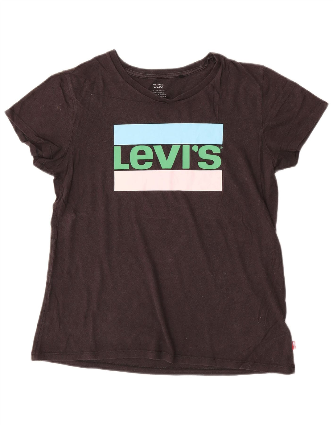 Camiseta feminina gráfica Levi's UK 14 médio preto