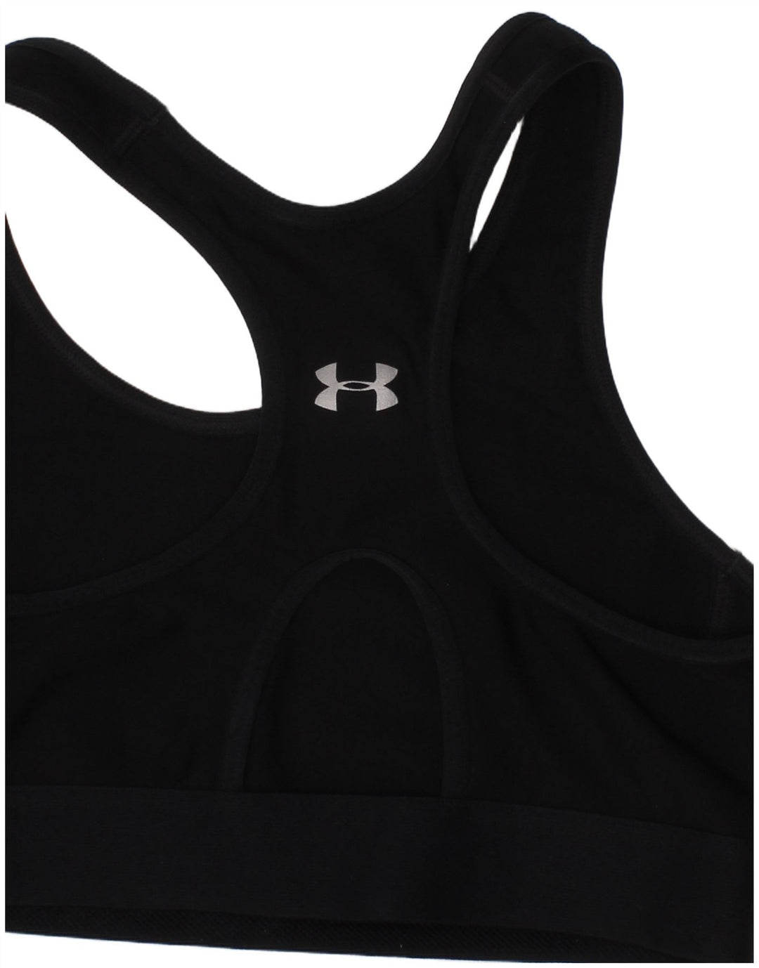 Sutiã esportivo gráfico feminino Under Armour pequeno esportivo preto de poliéster