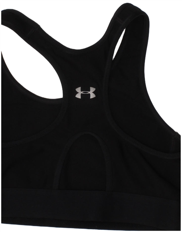 Sutiã esportivo gráfico feminino Under Armour pequeno esportivo preto de poliéster