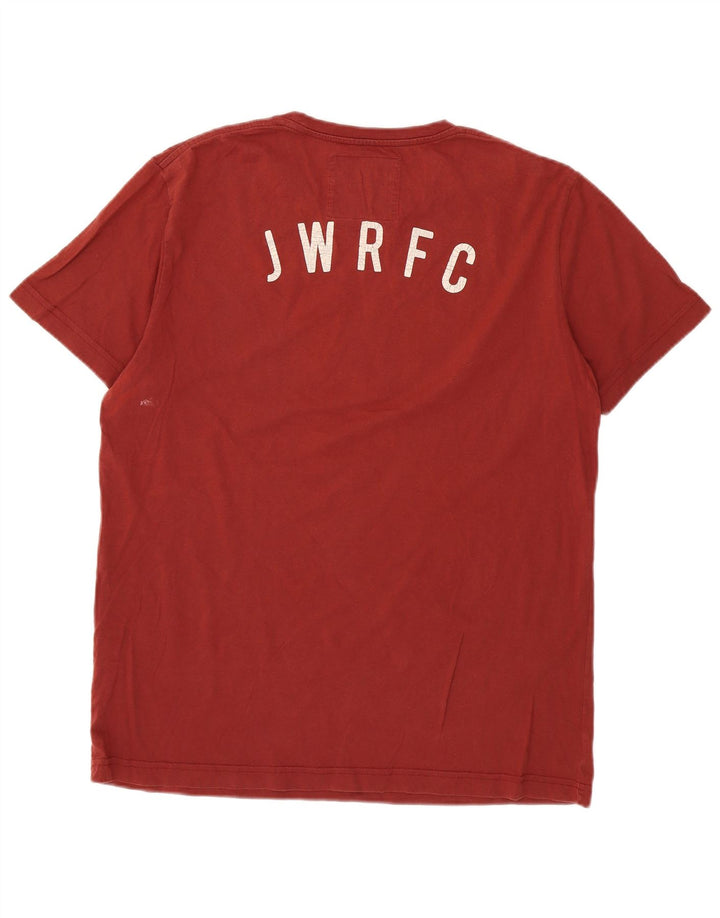 JACK WILLS Camiseta masculina gráfica grande algodão marrom