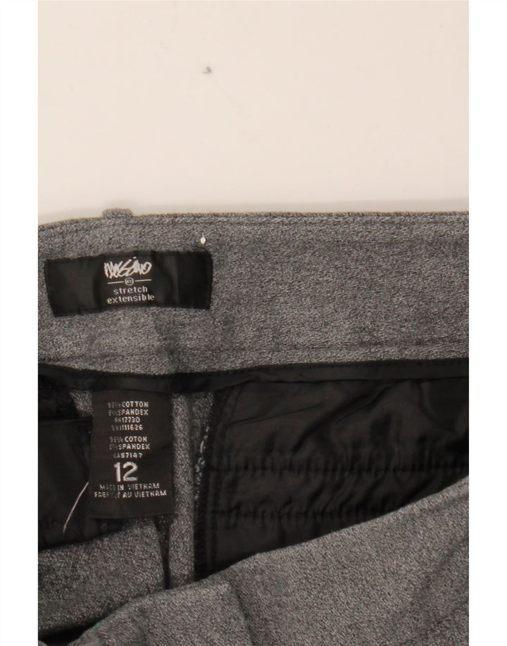 MOSSIMO Womens Slim Casual Trousers US 12 Large W34 L23 Grey Cotton Vintage Mossimo and Second-Hand Mossimo from Messina Hembry 