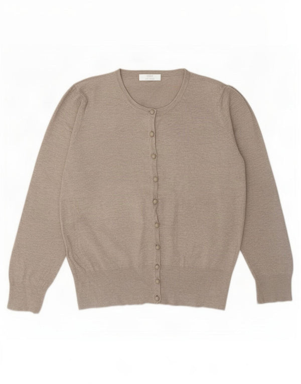 Suéter cardigã feminino Marks & Spencer UK 18 XL viscose cinza