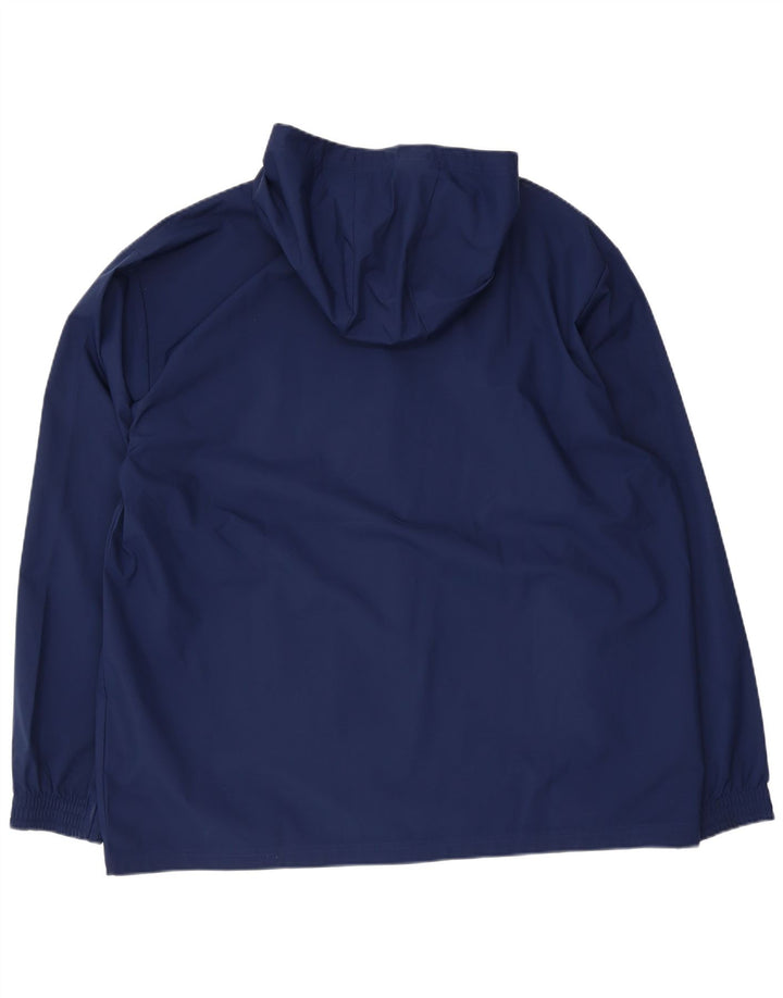 Jaqueta de chuva com capuz masculina Adidas UK 42 XL azul marinho poliéster