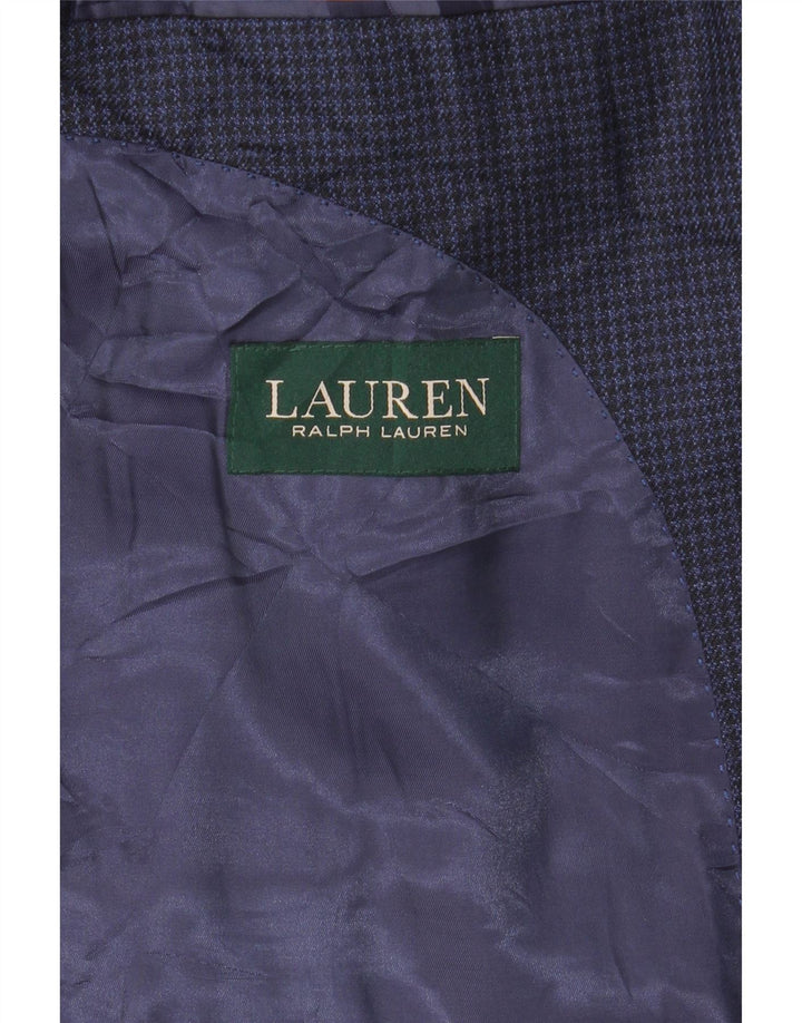 Jaqueta Blazer Masculina Ralph Lauren com 2 Botões Reino Unido 38 Médio Azul Marinho Houndstooth