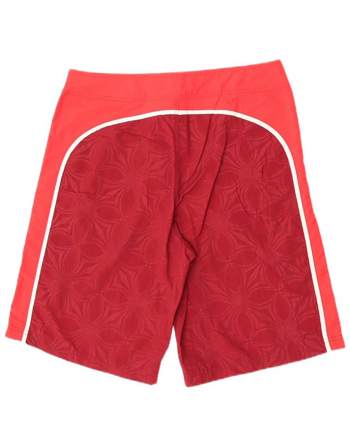 Shorts de natação masculinos Nike médio vermelho floral nylon