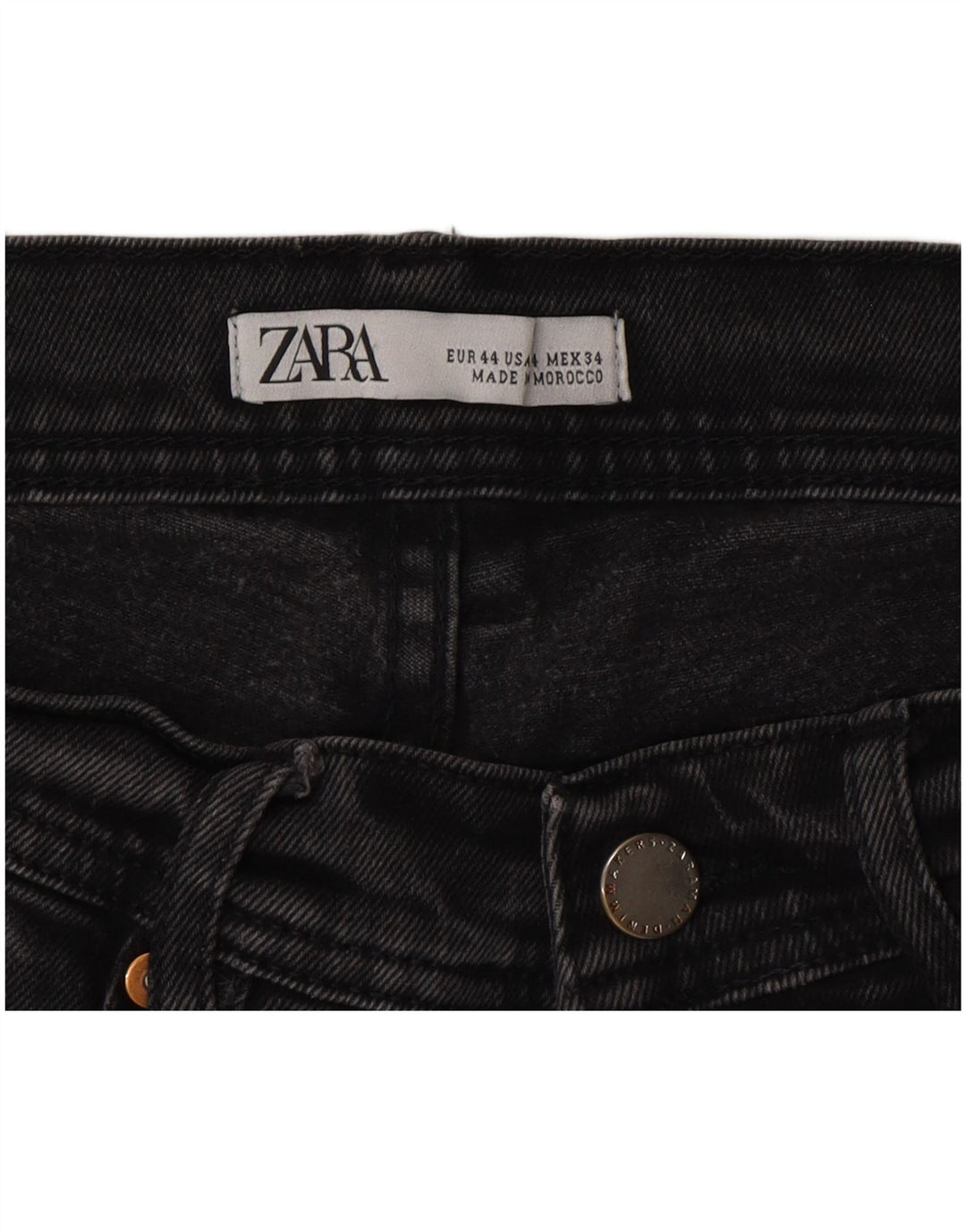 Zara Mens Slim Jeans EU 44 Grande W34 L30 Cinza Algodão