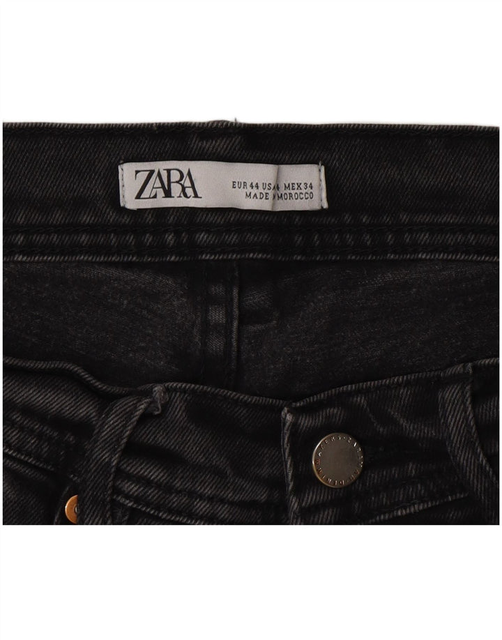 Zara Mens Slim Jeans EU 44 Grande W34 L30 Cinza Algodão