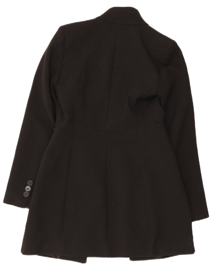Sobretudo aberto feminino Zara UK 6 XS preto poliéster
